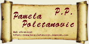 Pamela Poletanović vizit kartica